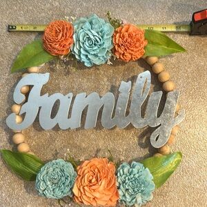 Wood flower family sign 
See photos for dimensions